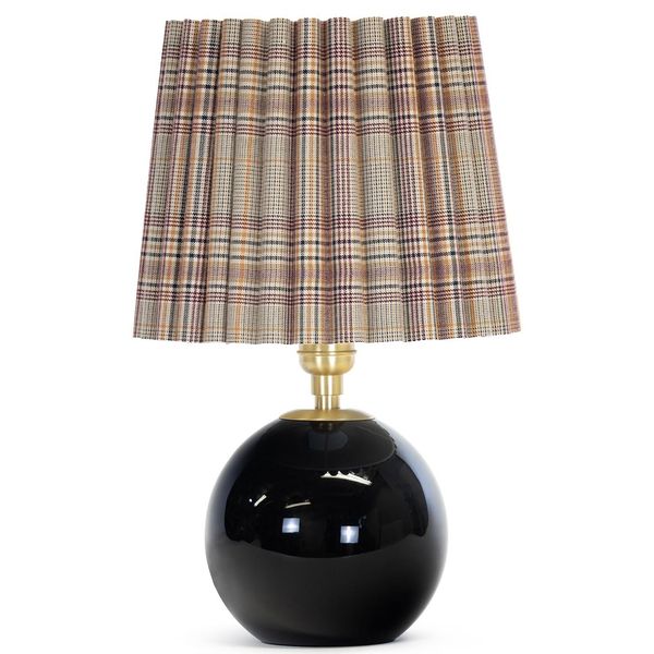 Giorgio Schwarz Glas Lamp, Rattan