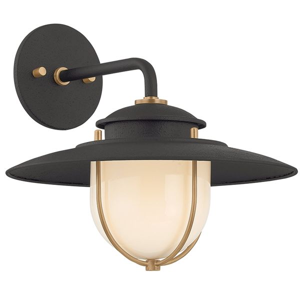 Haddock Wall Sconce, Patina Brass