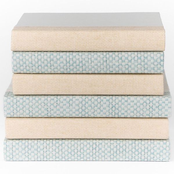 Dune Weave Book Stack, Off-Wei?/Beige