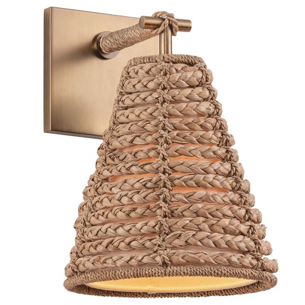 Jantzen Wall Sconce, Textured Schwarz