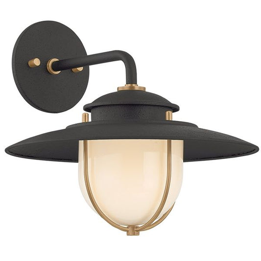 Haddock Wall Sconce, Patina Brass