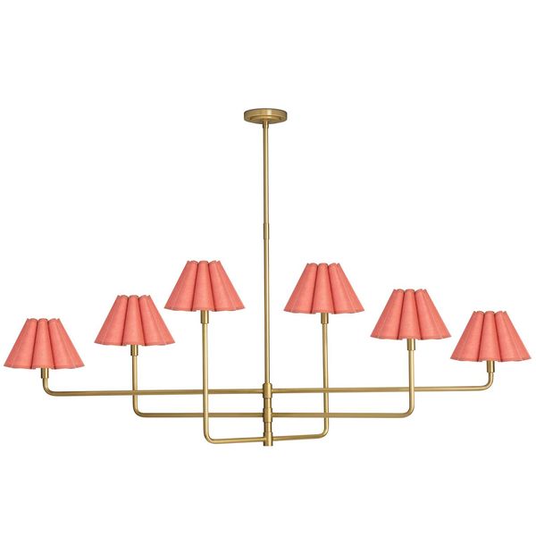 Polly Chandelier, Natur Brass/Linen