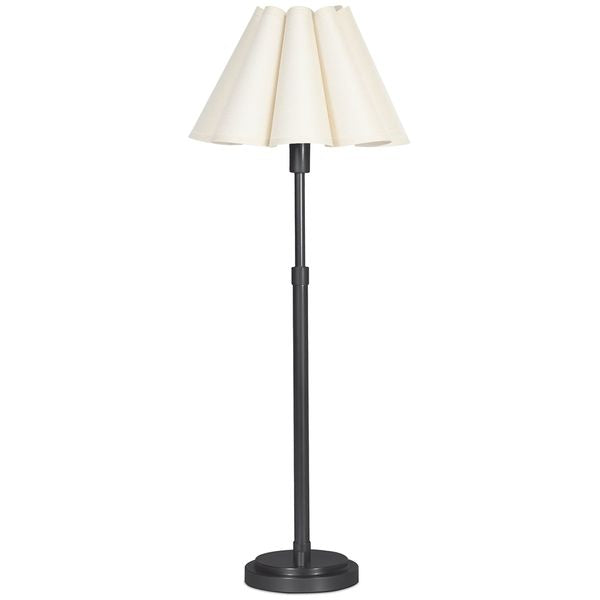 Polly Buffet Lamp, Blacken Brass/Oyster Wave